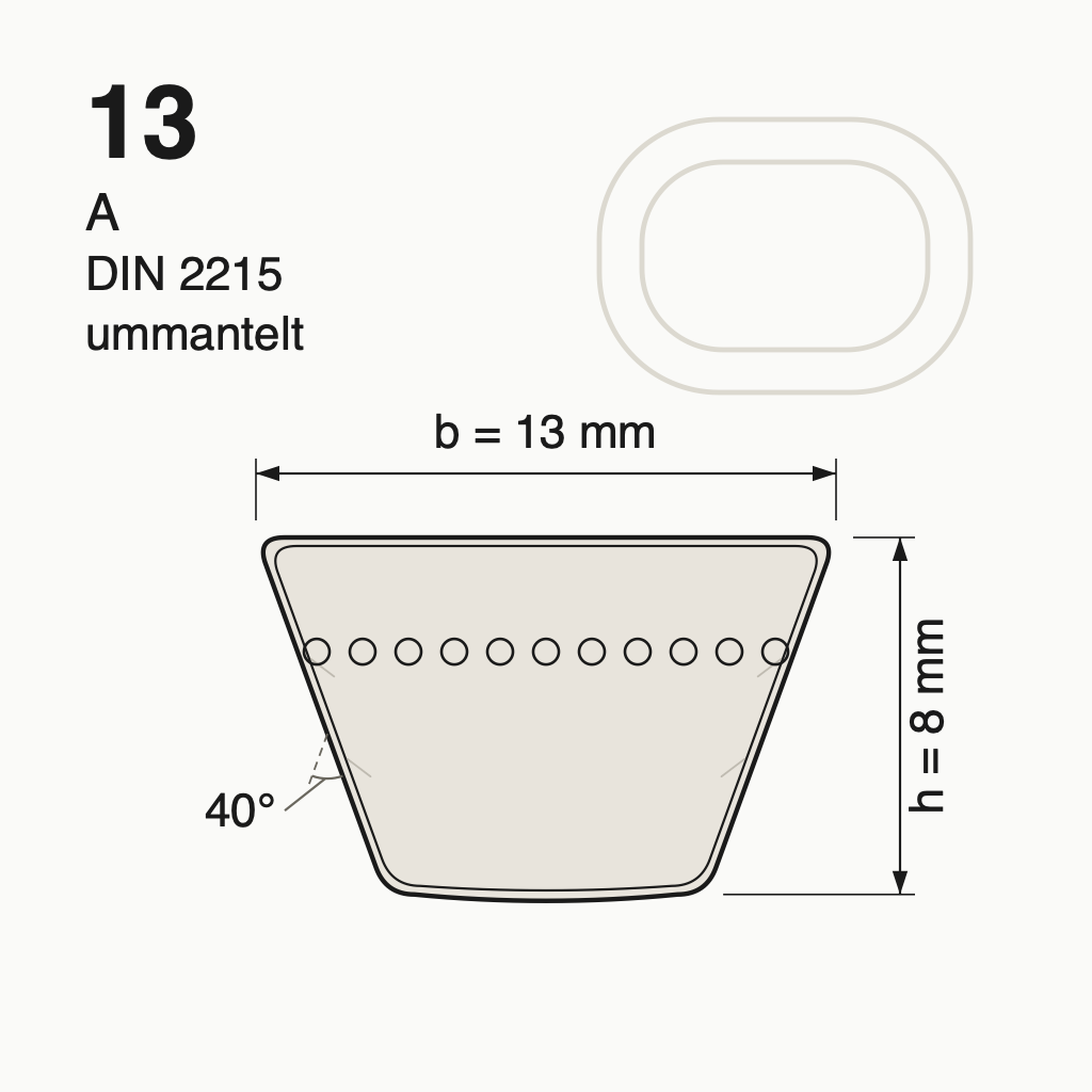 ContiTech A128 Ummantelte Keilriemen